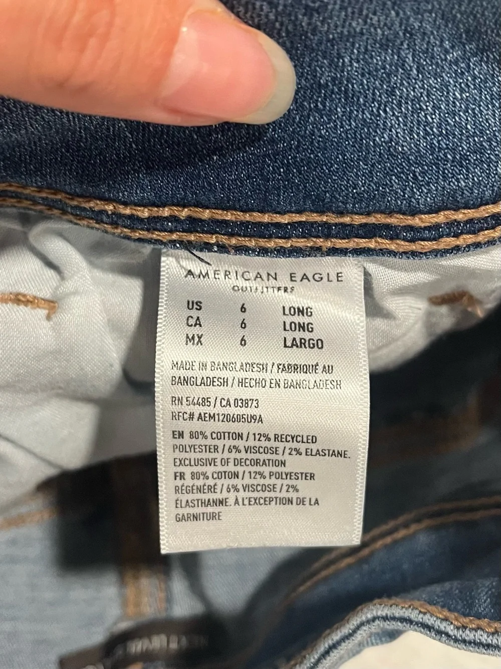 American Eagle Next Level Stretch Denim Shorts - 6 Long